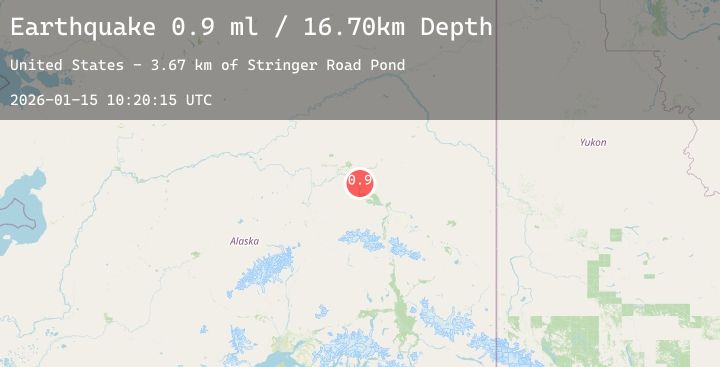 Map of 7 km SSE of Eielson Air Force Base, Alaska