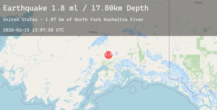 Map of 21 km S of Susitna North, Alaska