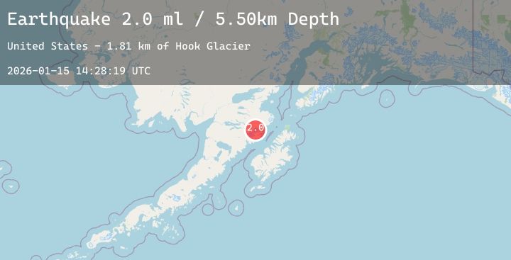 Map of 100 km N of Karluk, Alaska