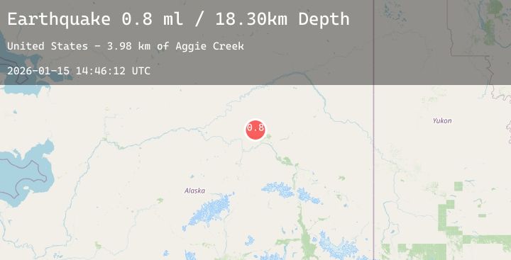 Map of 36 km NNW of Ester, Alaska