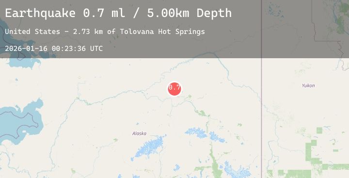 Map of 23 km ENE of Minto, Alaska