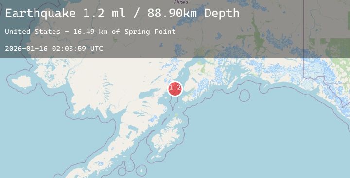 Map of 40 km W of Anchor Point, Alaska