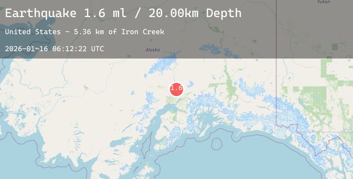 Map of 14 km NNE of Willow, Alaska