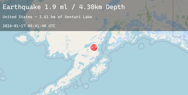 Map of 26 km SSE of Pope-Vannoy Landing, Alaska