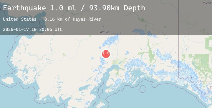 Map of 23 km W of Skwentna, Alaska