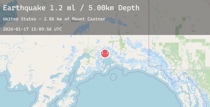 Map of 63 km NW of Tatitlek, Alaska