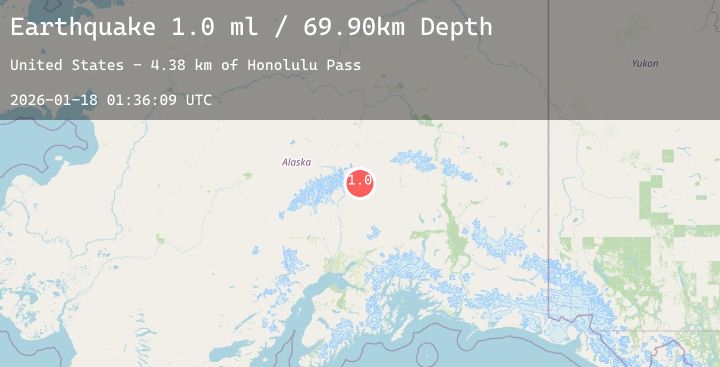 Map of 35 km SSW of Cantwell, Alaska