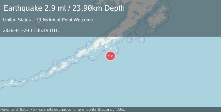 Map of 100 km SSE of Sand Point, Alaska