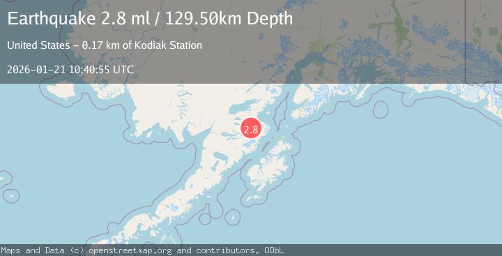 Map of 64 km SSE of Kokhanok, Alaska