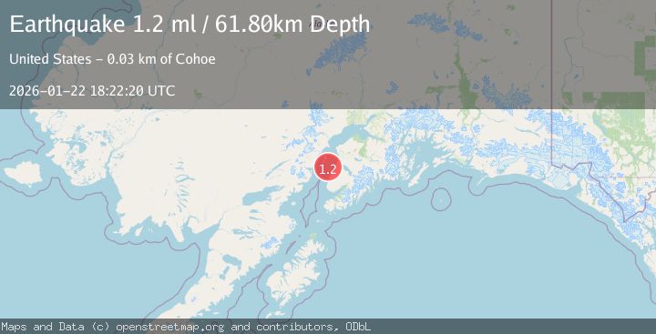 Map of 20 km W of Clam Gulch, Alaska
