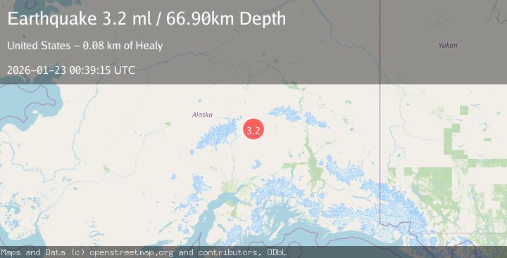 Map of 32 km S of Cantwell, Alaska