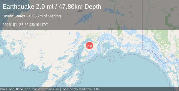 Map of 27 km ENE of Sterling, Alaska