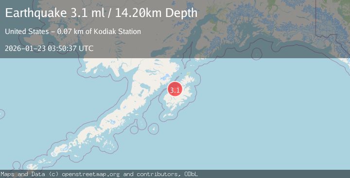 Map of 83 km NNW of Karluk, Alaska