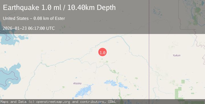 Map of 20 km ENE of Livengood, Alaska