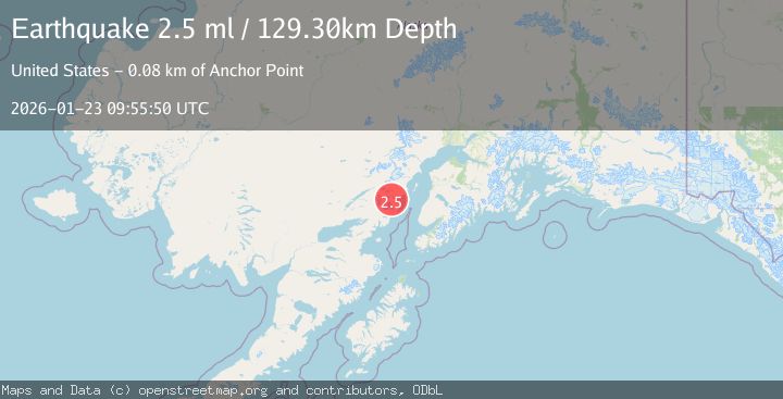 Map of 71 km WNW of Ninilchik, Alaska