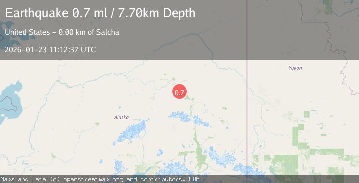 Map of 2 km SSW of Salcha, Alaska