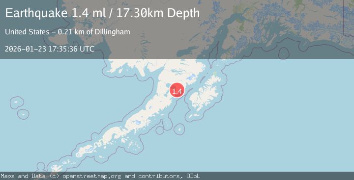 Map of 85 km WNW of Karluk, Alaska