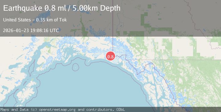 Map of 120 km NW of Yakutat, Alaska