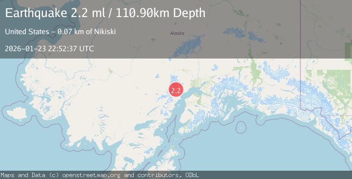 Map of 56 km W of Tyonek, Alaska
