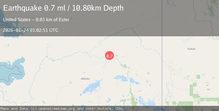 Map of 28 km WNW of Ester, Alaska