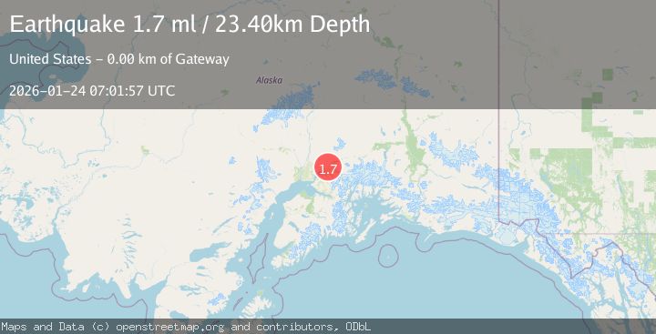 Map of 1 km NE of Gateway, Alaska