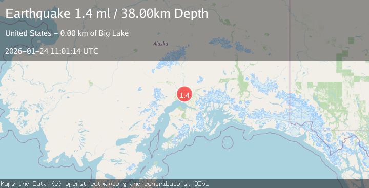 Map of 2 km SW of Big Lake, Alaska