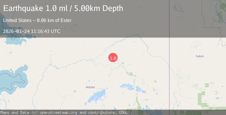 Map of 28 km SSW of Livengood, Alaska