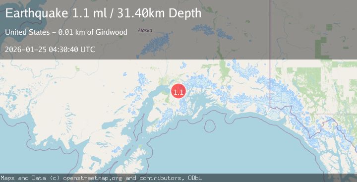 Map of 9 km NE of Girdwood, Alaska