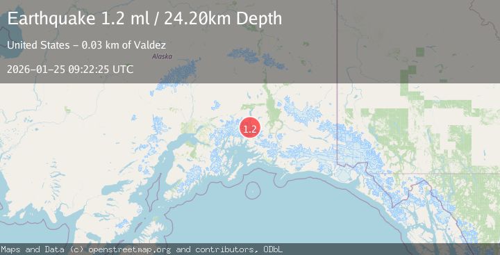 Map of 19 km S of Tatitlek, Alaska