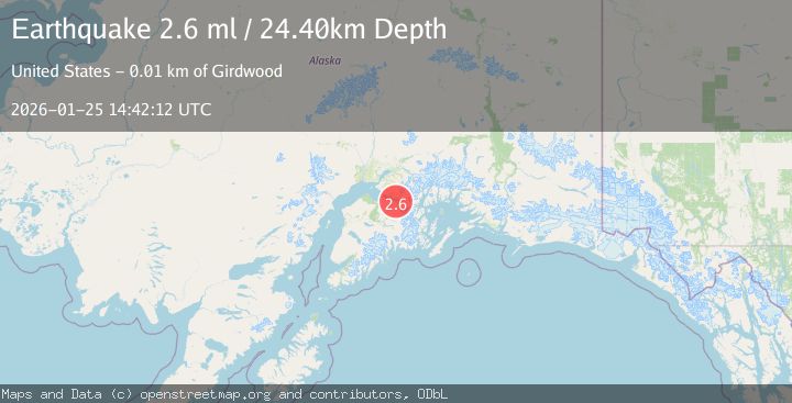 Map of 6 km SSW of Girdwood, Alaska