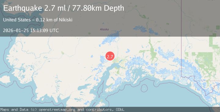 Map of 27 km SSE of Skwentna, Alaska