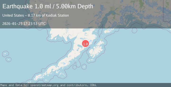 Map of 85 km NW of Karluk, Alaska