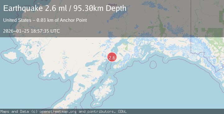 Map of 59 km W of Anchor Point, Alaska