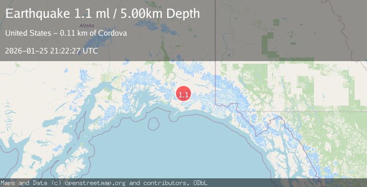 Map of 86 km SSW of McCarthy, Alaska