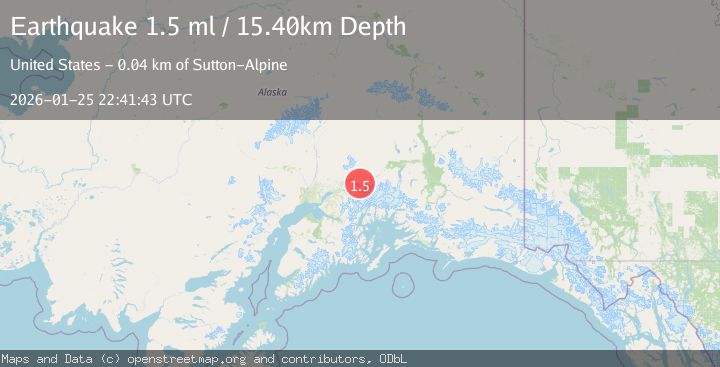 Map of 20 km SE of Chickaloon, Alaska