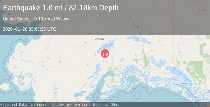 Map of 24 km W of Petersville, Alaska