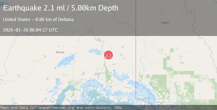 Map of 39 km SSW of Dry Creek, Alaska