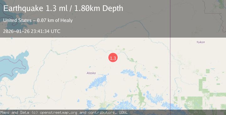 Map of 12 km SSE of Nenana, Alaska
