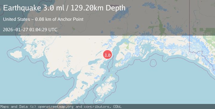 Map of 64 km WNW of Happy Valley, Alaska