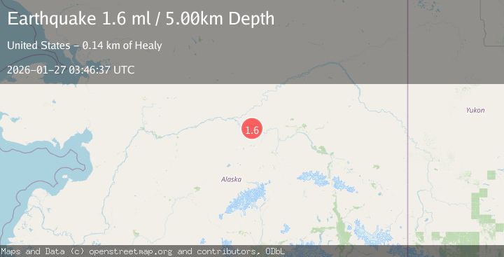 Map of 13 km SSW of Manley Hot Springs, Alaska