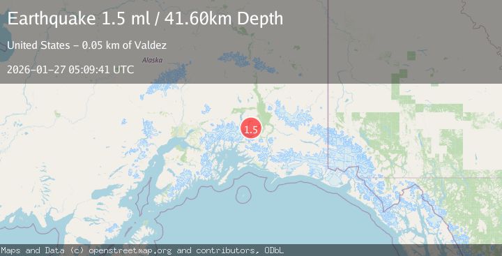 Map of 36 km WSW of Tonsina, Alaska