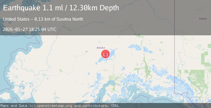 Map of 54 km SSE of Denali National Park, Alaska