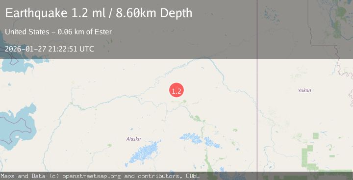 Map of 21 km SE of Livengood, Alaska