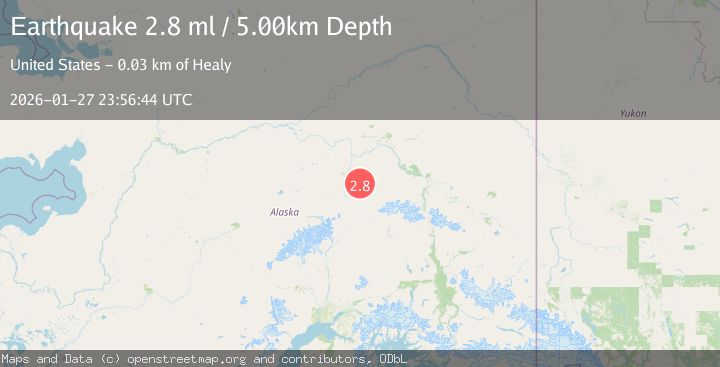 Map of 19 km ENE of Ferry, Alaska