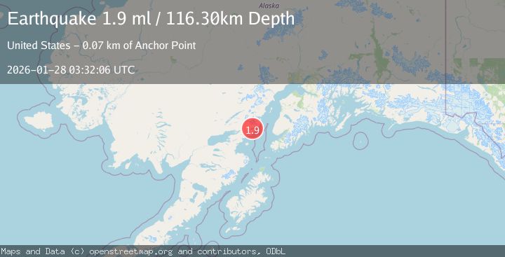 Map of 57 km E of Pedro Bay, Alaska