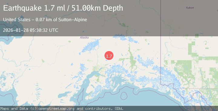 Map of 57 km N of Chickaloon, Alaska