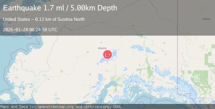 Map of 56 km SSE of Denali National Park, Alaska
