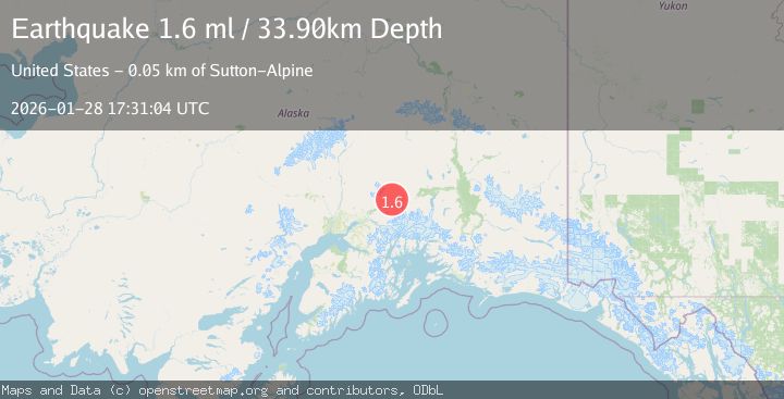 Map of 22 km ENE of Chickaloon, Alaska