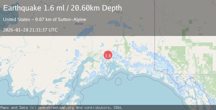 Map of 48 km S of Glacier View, Alaska