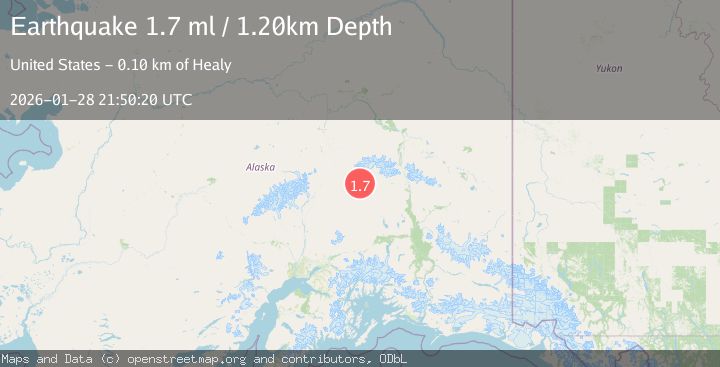 Map of 68 km ESE of Cantwell, Alaska